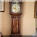 DC01. Antique grandfather clock with handpainted face. 